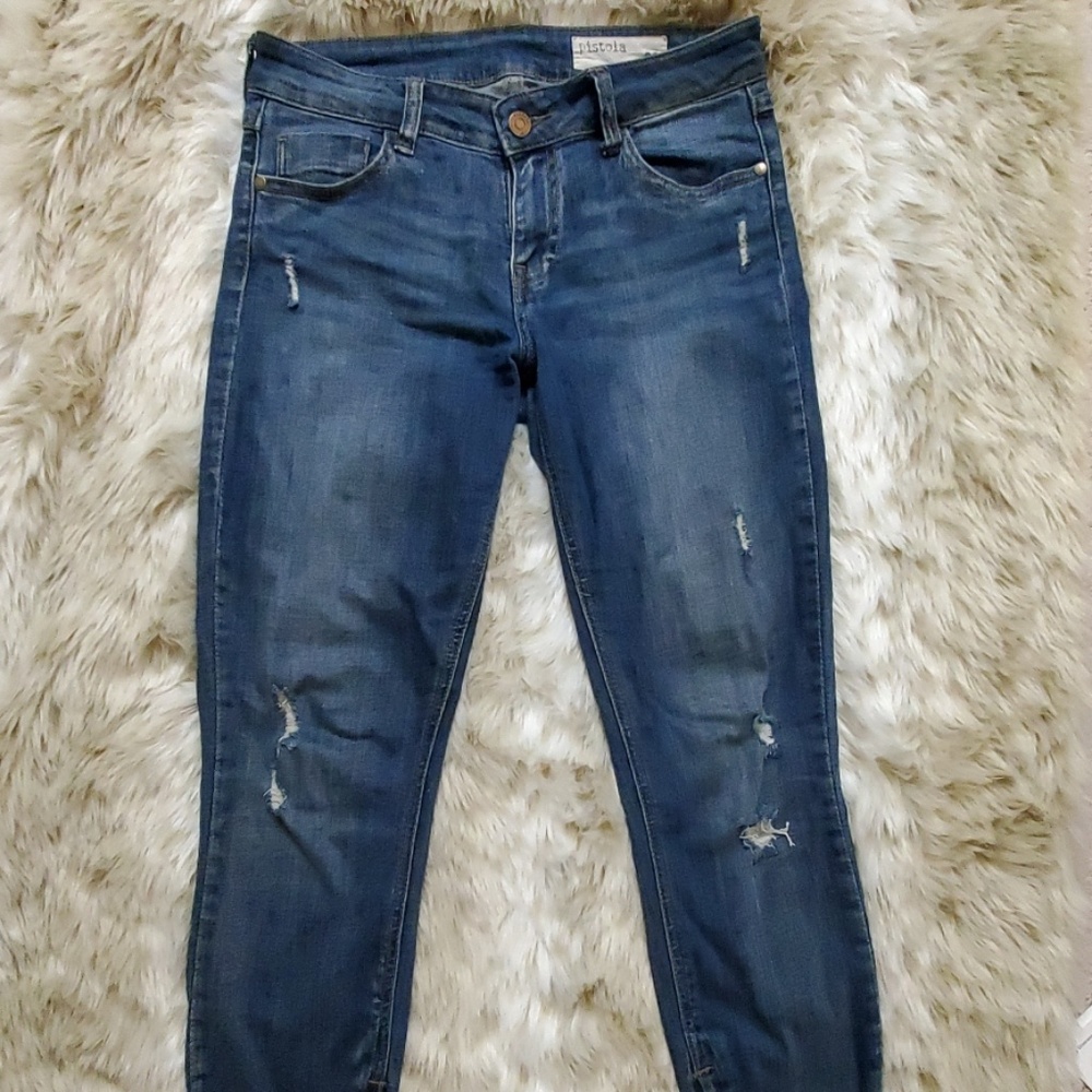 Pistola Tory Distressed Ankle Zip Skinny Jean